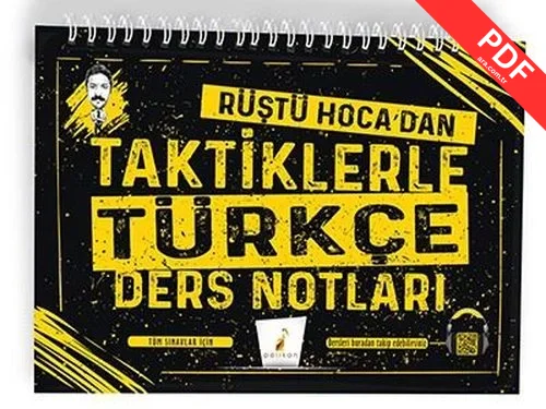 Tüm Sınavlar için Rüştü Hoca'dan Taktiklerle Türkçe Ders Notları kitap kapağı