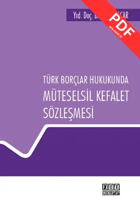 Türk Borçlar Hukukunda Müteselsil Kefalet Sözleşmesi kitap kapağı