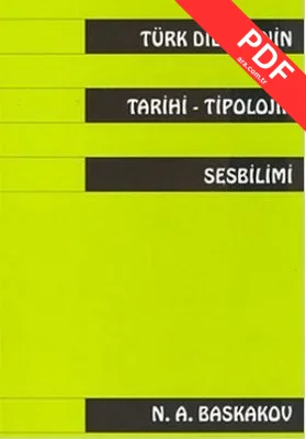 Türk Dillerinin TarihiTipolojik Sesbilimi kitap kapağı