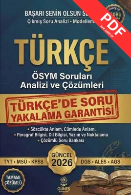 Türkçe ÖSYM Soruları Analizi ve Çözümleri 2026 Güncel kitap kapağı