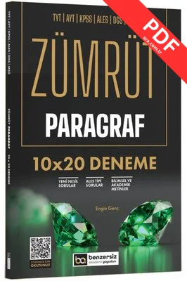 TYT AYT KPSS ALES DGS MSÜ Zümrüt Paragraf 10 x 20 Deneme