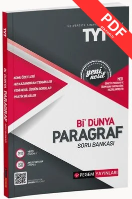 TYT Bi Dünya Paragraf Soru Bankası kitap kapağı