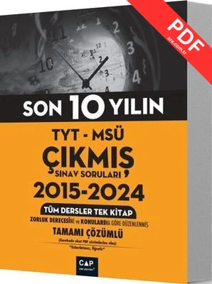 TYT - MSÜ Çıkmış Sınav Soruları 2015 - 2024 Tüm Dersler Tek Kitap kitap kapağı