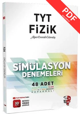 TYT 3D Simulasyon Fizik Denemeleri kitap kapağı