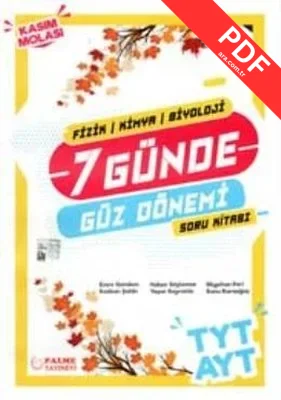 TYT - AYT 7 Günde Güz Dönemi ( Fizik - Kimya - Biyoloji ) kitap kapağı