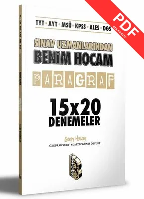 TYT - AYT - MSÜ - KPSS - ALES - DGS Sınav Uzmanlarından Paragraf 15x20 Denemeler kitap kapağı