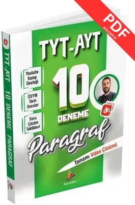 TYT - AYT Paragraf 10 Deneme Sınavı kitap kapağı