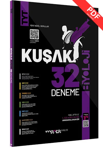 TYT Biyoloji 32 Kuşak Deneme Tamamı Video Çözümlü Marka Yayınları kitap kapağı
