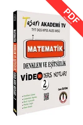 TYT DGS KPSS ALES MSÜ Matematik Denklem Eşitsizlik Video Ders Notları kitap kapağı