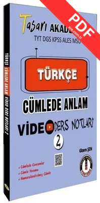 TYT DGS KPSS ALESS MSÜ Türkçe Cümlede Anlam Video Ders Notları kitap kapağı