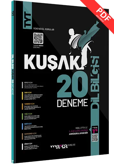 TYT Dil Bilgisi 20 Kuşak Deneme Tamamı Video Çözümlü Marka Yayınları kitap kapağı
