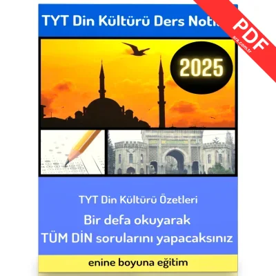 TYT Din Kültürü ve Ahlak Bilgisi Ders Notları Kitabı kitap kapağı