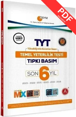 TYT Son 6 Yıl Tıpkı Basım Çıkmış Sorular kitap kapağı