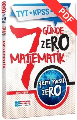 TYT-KPSS-DGS 7 Günde Yeni Nesil Zero Matematik kitap kapağı