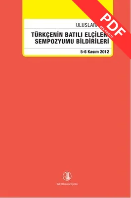 Uluslararası Türkçenin Batılı Elçileri Sempozyumu Bildirileri kitap kapağı