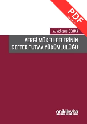 Vergi Mükelleflerinin Defter Tutma Yükümlülüğü kitap kapağı