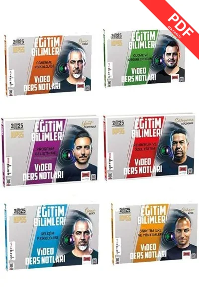 Yargı Yayınevi 2025 Kpss Eğitim Bilimleri Tüm Dersler Video Ders Notları (6 Kitap) kitap kapağı