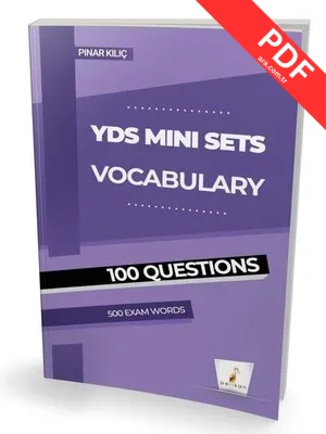 YDS İngilizce Mini Sets Vocabulary - 100 Question s -500 Exam Words kitap kapağı