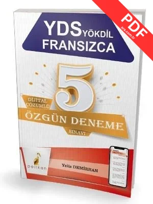 YDS YÖKDİL Fransızca Dijital Çözümlü 5 Özgün Deneme Sınavı kitap kapağı