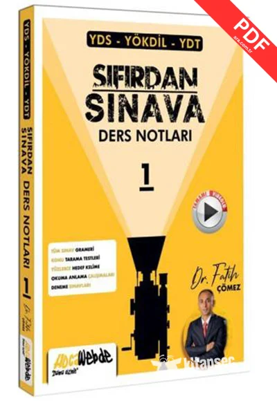 YDS YÖKDİL YKSDİL Sıfırdan Sınava Ders Notları 1 HocaWebde Yayınları kitap kapağı
