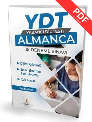 YDT Yabancı Dil Testi Almanca - 15 Deneme Sınavı kitap kapağı