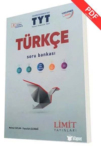 Yenilenmiş Baskı TYT Türkçe Video Çözümlü Soru Bankası Limit Yayınları kitap kapağı