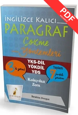 YKSDİL YÖKDİL YDS İngilizce Kalıcı Paragraf Çözme Yöntemleri kitap kapağı